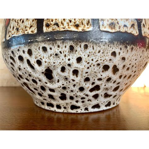 Vintage West Germany Fat Lava Vase By Jasba Keramik S