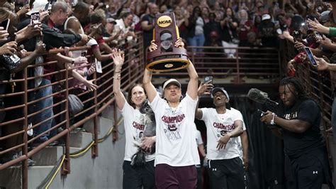 South Carolina Celebrates Winning Third Womens Basketball National