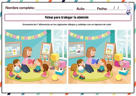 Fichas De Encontrar Diferencias Hoja Juegos Infantiles