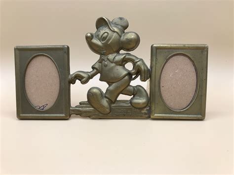 Vintage Brass Mickey Mouse Picture Frame Etsy