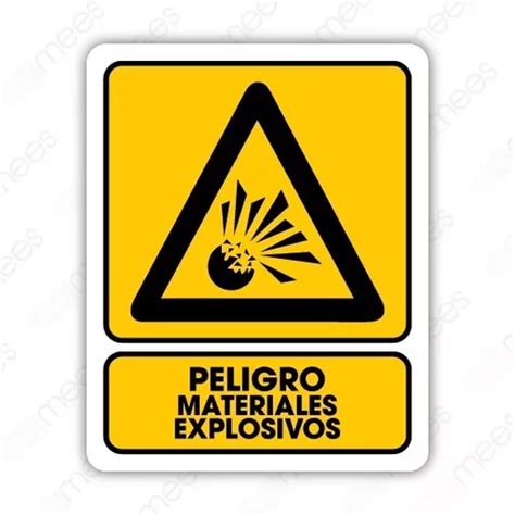 Señalamiento Peligro Materiales Explosivos 30x40 Seguridad