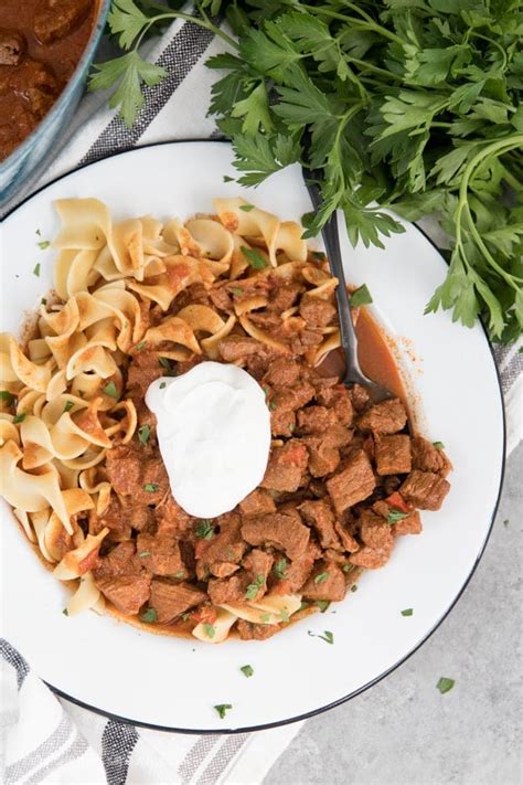 Authentic Hungarian Goulash Tender Beef Stew Stove And Slow Cooker Recipe