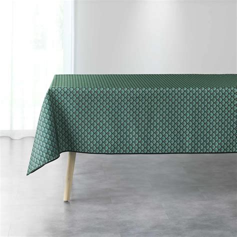 douceur d intérieur Nappe Rectangle 150 x 240 cm Artchic Vert