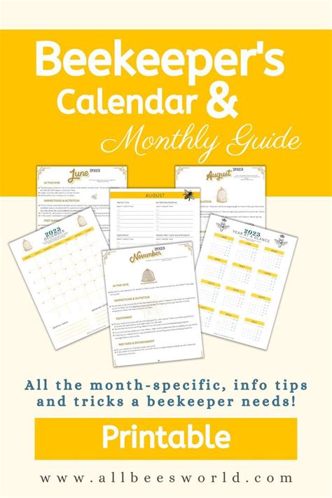 Beekeeper S Monthly Guide