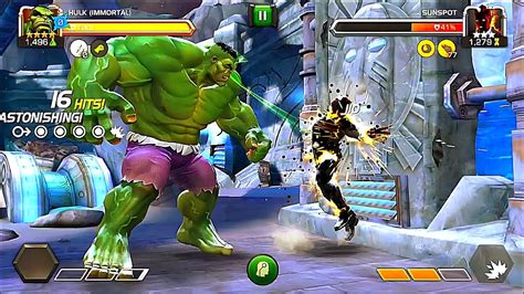 Hulk Vs Sunspot Amazing Fight Video 🔥🔥 Marvel Contest Of Champions Transogamer Mcoc