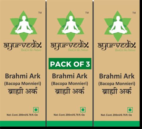 Buy Ayurvedix Bacopa Monnieri Brahmi Ark Distillate For Healthy Brain