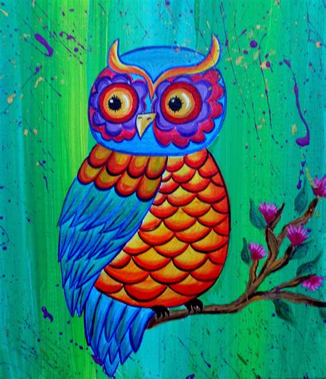 Cute Owl Etsy In Owl Painting Owl Pictures Painting