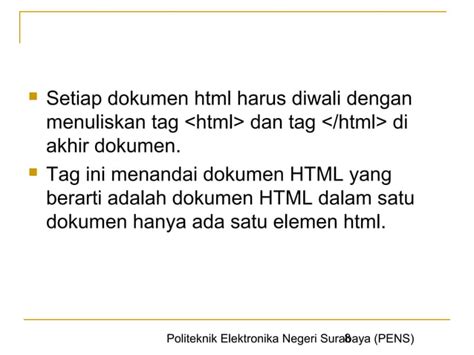 Pengenalan Html PPT