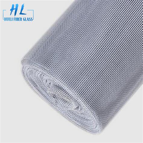 Pvc Coated Grey Fiberglass Window Mesh Screen China Wuqiang County