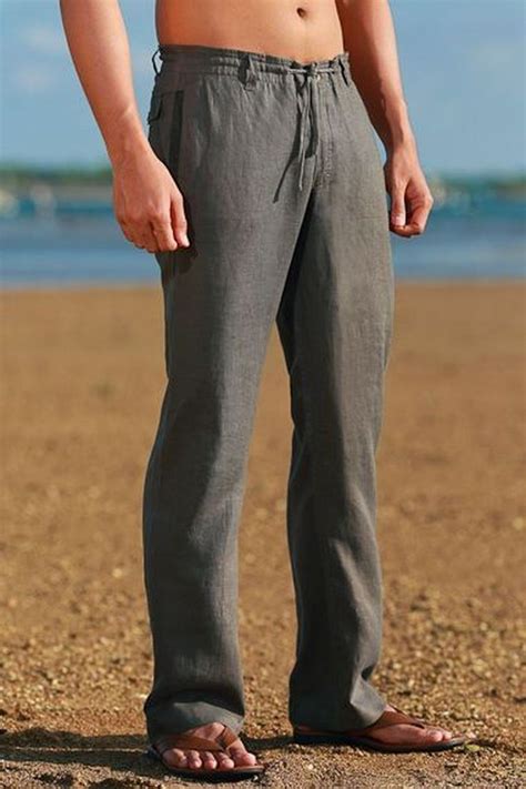 Cool 43 Recommended Beach Pants You Must Try For Men Mens Linen Pants