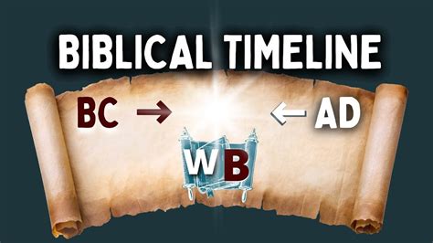 the biblical time line is shown with two chairs and an arrow pointing ...