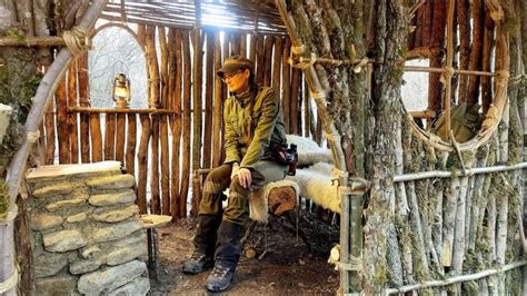 Long Term Shelter In The Woods Walls And Windows Bushcraft Stone