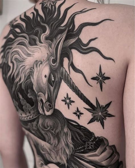 Pin By Kelli Kaiser On Tattoos In Black Ink Tattoos Unicorn