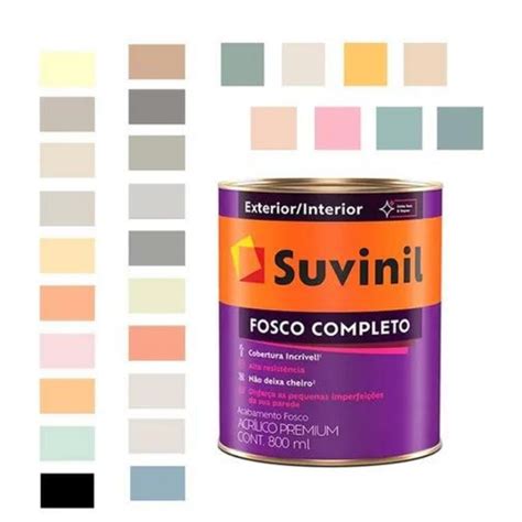 Tinta Para Parede Fosca Antimofo E Lav Vel Ml Suvinil Fosco