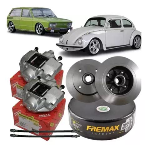 Kit Freio Disco Pin A Pastilha Flex Vel Vw Fusca Brasilia