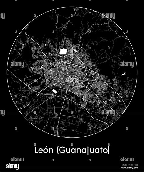 Mapa de la ciudad León Guanajuato México América del Norte