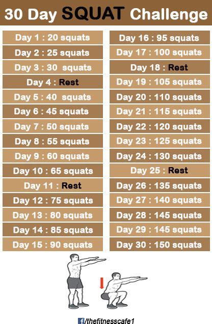 Choose Your 30 Day Workout Challenge 20 Infographics 30 Day Workout Challenge 30 Day Squat