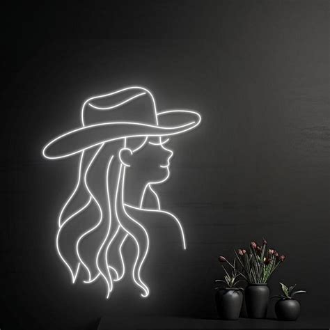 Handmadetneonsign Cowgirl Led Sign Cowgirl Neon Sign Cowboy Girl Neon