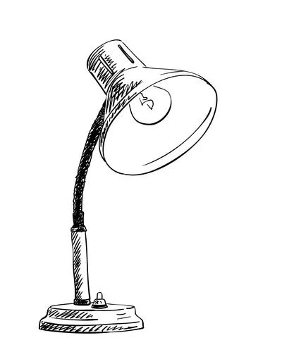 Vintage Lamp Post Hand Drawn Sketch Royalty Free Vector Lampe Tegning