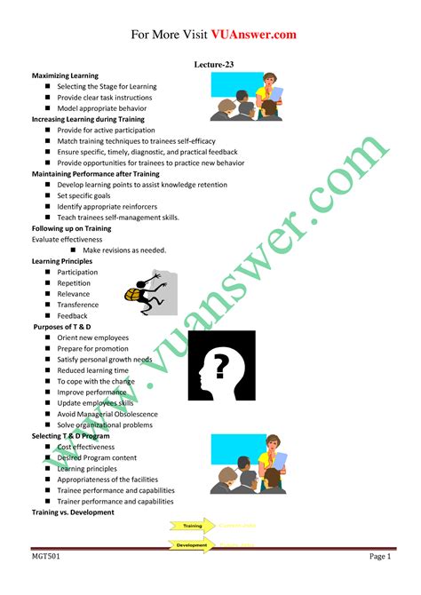 Mgt501 Short Notes Final Vuanswer Lecture Maximizing Learning