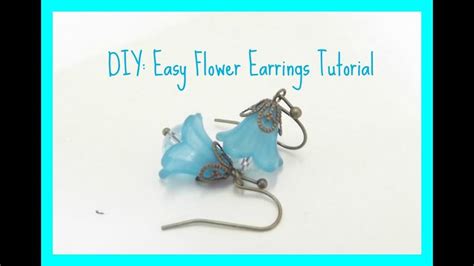 Diy Easy Flower Earrings Tutorial Earring Tutorial Flower Earrings