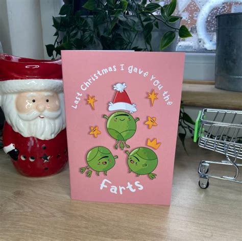 Last Christmas I Gave You The Farts Greetings Card Cute Etsy