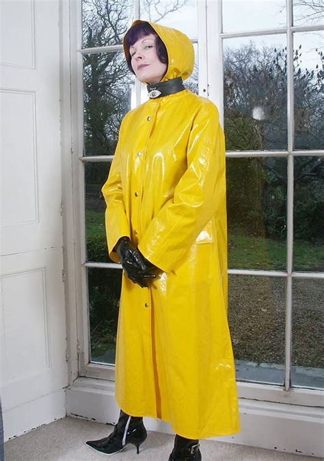 Long Shiny Yellow Raincoat Raincoats For Women Rain Wear Rain