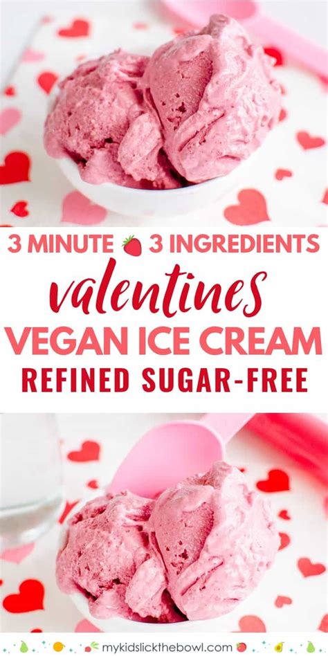 Valentines Dessert Vegan Strawberry Ice Cream Dairy Free Easy To Make