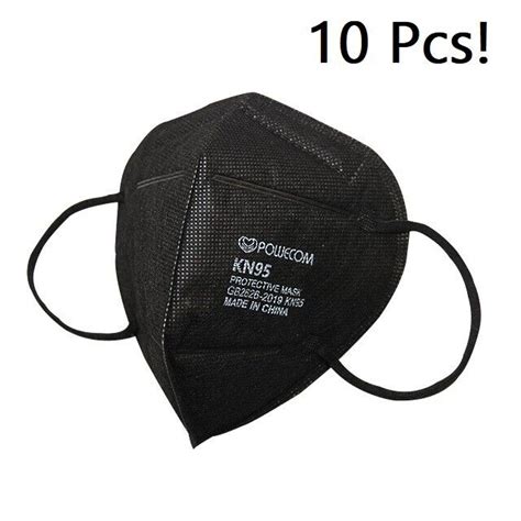 Powecom Kn95 Protective Face Mask Respirator Kn 95 Black 10 Pcs Gb2626 2019 Ebay