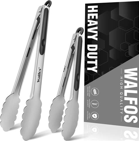 Amazon Walfos Kitchen Tongs Premium Stainless Steel Inch