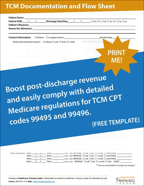 Transitional Care Management Free Documentation Template Healthcare