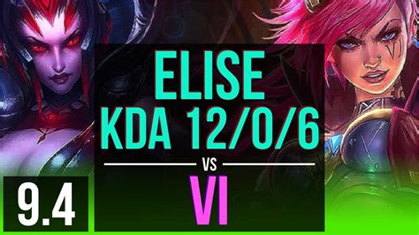 Elise Vs Vi Jungle Kda 1206 2 Early Solo Kills Legendary Euw