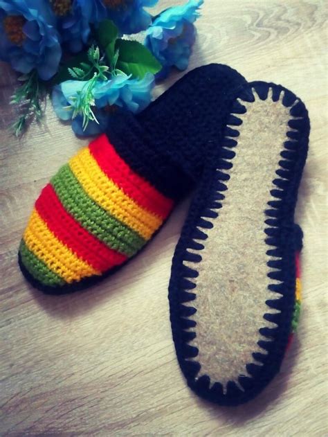 Обувь Мужская обувь Домашние тапочки Men's home Slippers crocheted ...