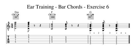 Ear Training Bar Chords Dougsnotes