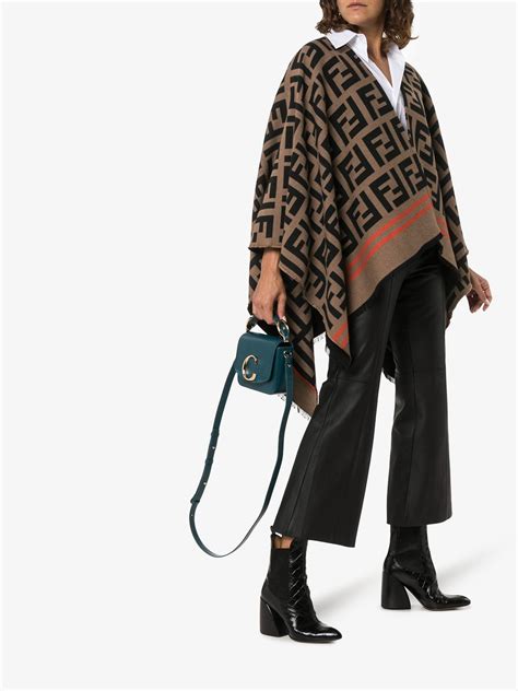 Fendi Ff Logo Shawl Browns