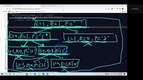 Leetcode Generate Parentheses Backtracking Python Youtube