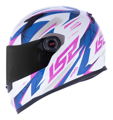 Capacete Moto Feminino Ls2 Ff358 Draze Rosa Parcelamento Sem Juros