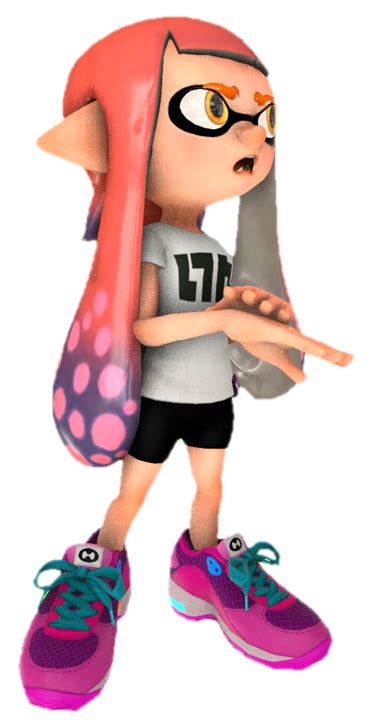S1 Orange Inkling Girl Looking Around Anxiously By Transparentjiggly64