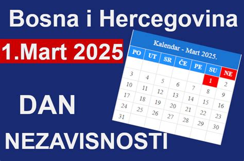 Dan Nezavisnosti Bih Godine Praznici I Neradni Dani