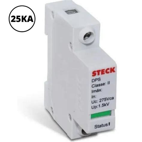 DPS DISPOSITIVO PROTETOR SURTO 25KA 275V 1P CLASSE 2 STECK Elétrica