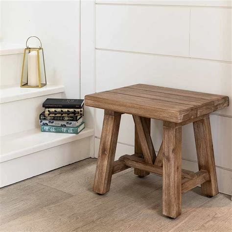 Side Table Chilford Solid Wood Stool Side Table The Big Kitchen