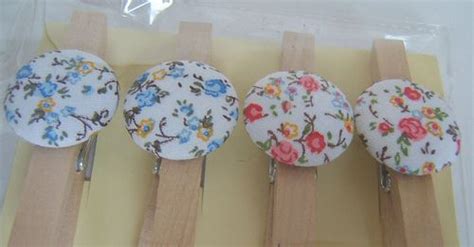 White Flower Natural Kitschy Clothespin Clips Japanese Kawaii Cute