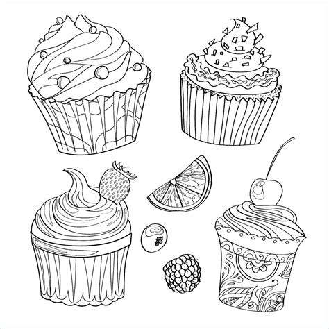 Impressionnant De Coloriage De Cupcake Collection Coloriage