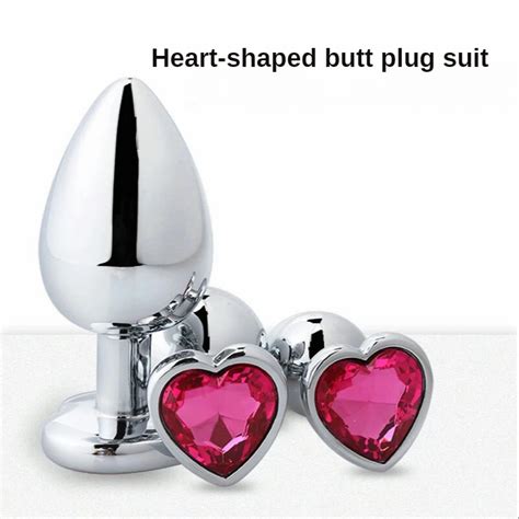 Prostaat Massager Dildo 3 Maat Anal Plug Hart Rvs Crystal Plug Anale