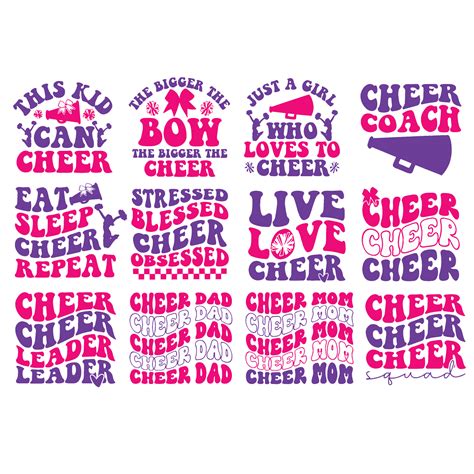 Retro Cheerleader Svg Bundle Cheerleading Svg Cheer Svg Mega Inspire Uplift