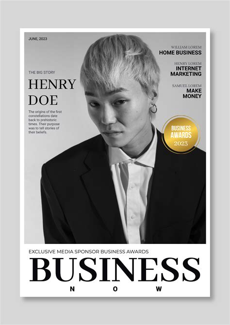 Personalize This Minimalist Business Now Magazine Cover Design Online