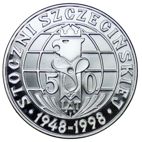 Medal MW 50 Lat Stoczni Szczecińskiej Ag925 12192601189 oficjalne