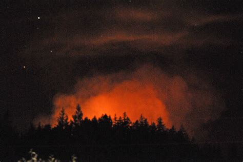 Wildfire Burns Near Great Central Lake Vancouver Island Free Daily