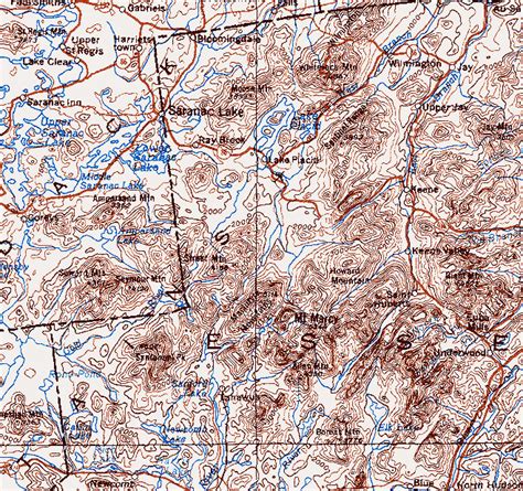 Adirondack High Peaks Topographic Map - North Carolina Map