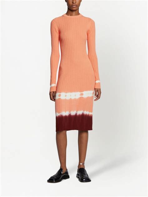 Proenza Schouler White Label Dip Dye Ribbed Knit Dress Farfetch